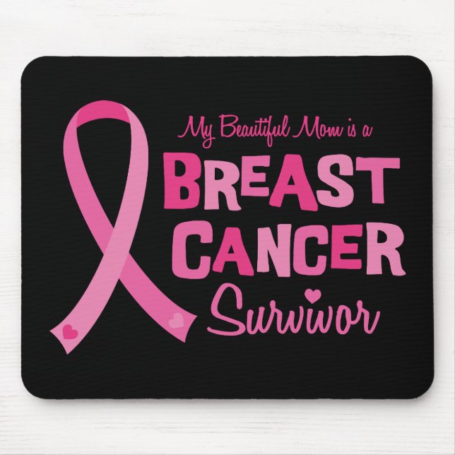 Alfombrilla De Ratón Superviviente hermoso Mousepad del cáncer de pecho (Frente)