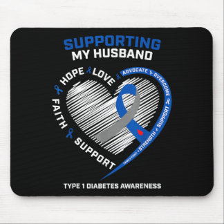 Alfombrilla De Ratón Support Type One Diabetic Husband Type 1 Diabetes