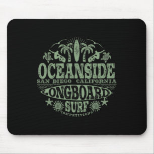 Alfombrilla De Ratón Sur de tabla larga vintage de 2 lados Oceanside Ca