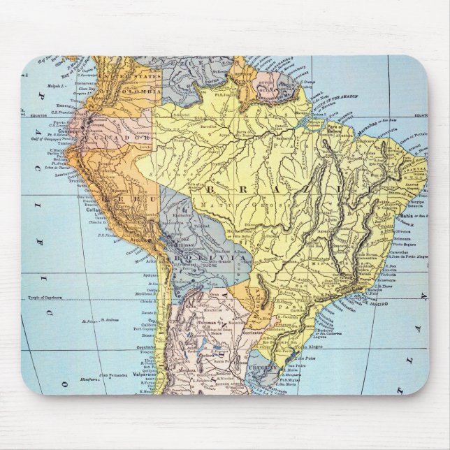 Alfombrilla De Ratón SURAMÉRICA: MAPA, c1890 (Frente)