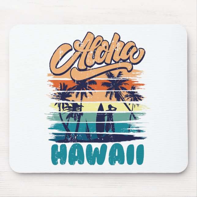 Alfombrilla De Ratón Surf - Aloha Hawái (Frente)