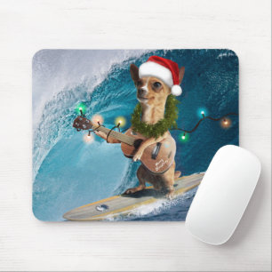 Alfombrilla De Ratón Surf Chihuahua navidades