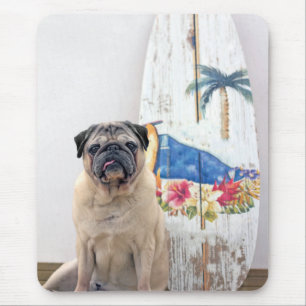 Alfombrilla De Ratón Surf Pug