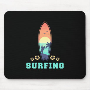 Alfombrilla De Ratón Surf Y Flor