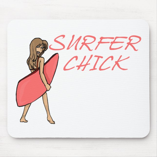 Alfombrilla De Ratón Surfer Chick (Frente)