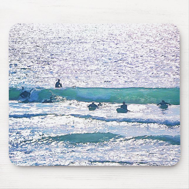 Alfombrilla De Ratón Surfers Ocean Water Art Mouse Pad (Frente)