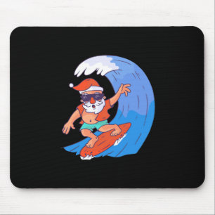 Alfombrilla De Ratón Surfing Santa