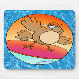 Alfombrilla De Ratón Surfista De Aves De Verano