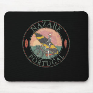 Alfombrilla De Ratón Surfista de Nazaré I Portugal Retro I Surfing I Na