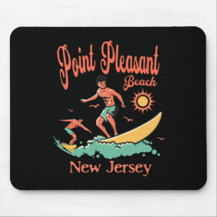 Alfombrilla De Ratón Surfista de Nueva Jersey Point Pleasant Beach Nj S