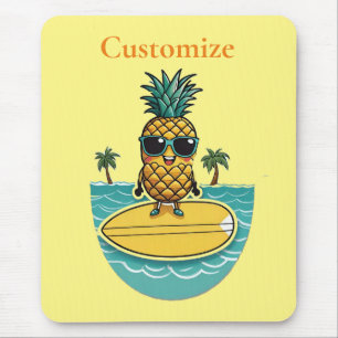 Alfombrilla De Ratón Surfista De Piña Viaja A Wave Thunder_Cove