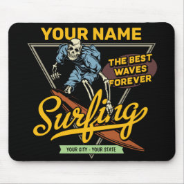 Alfombrilla De Ratón Surfista de Waves de Surf Personalizado