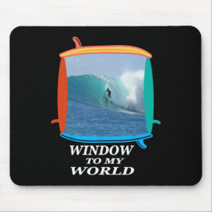 Alfombrilla De Ratón Surfista, Surfing, Olas, Océano, Ventana de tablas