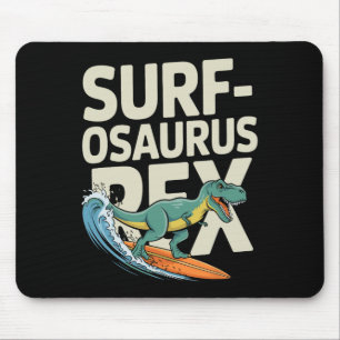 Alfombrilla De Ratón Surfosaurus Rex Dinosaurio Divertido de Surf 