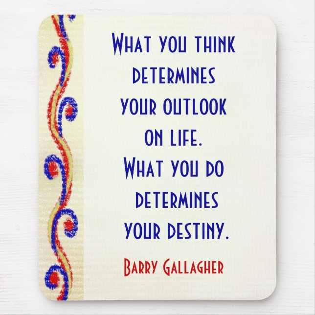 Alfombrilla De Ratón Sus citas de motivación Mousepad de la actitud (Frente)