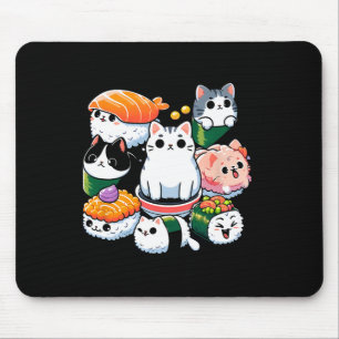 Alfombrilla De Ratón Sushi Anime Cat Sushi Lover Regalo