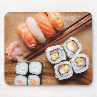 Alfombrilla De Ratón Sushi - comida de Japonese (en una placa de