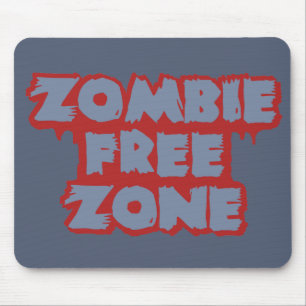 Alfombrilla De Ratón Suspiro personalizado Zombie Free Zone