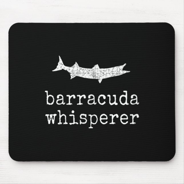 Alfombrilla De Ratón Susurrador de Barracuda Divertido Pescar Barracuda (Frente)
