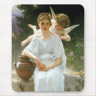 Alfombrilla De Ratón Susurros de Amor, Primera Ensoñación de Bouguereau