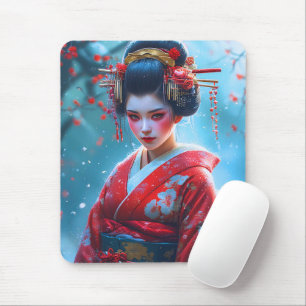 Alfombrilla De Ratón Susurros de una Maiko Carmesí