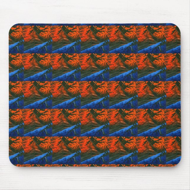 Alfombrilla De Ratón "Swamp Fire #6" Abstract Design Mousepad (Frente)