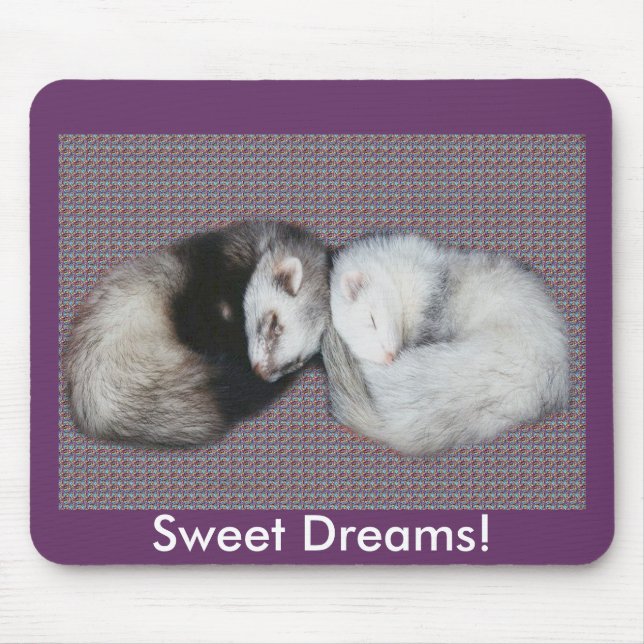 Alfombrilla De Ratón Sweet Dreams Ferrets Mousepad (Frente)
