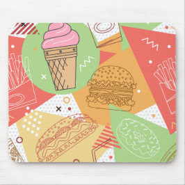 Alfombrilla De Ratón Sweet pastel abstract and illustrations Ice cream