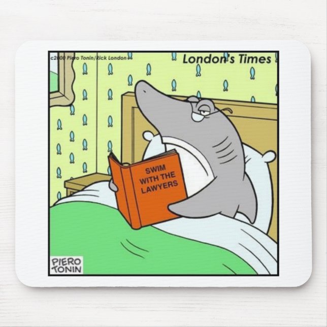 Alfombrilla De Ratón Swim W/The Lawyers Funny Tees Gifts & Collectibles (Frente)