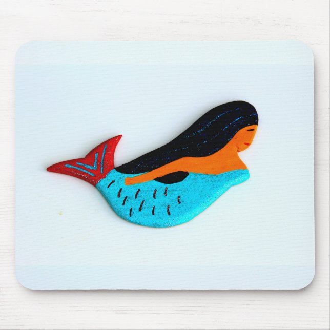 Alfombrilla De Ratón swimming blue mermaid mousepad (Frente)