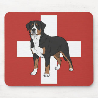 Alfombrilla De Ratón Swissy con mousepad de la bandera suiza