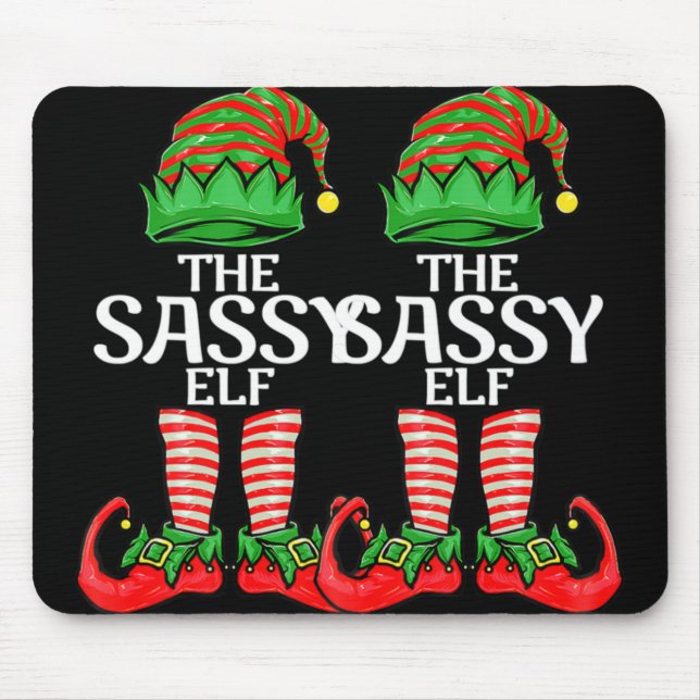 Alfombrilla De Ratón Sy Elf Christmas Family Matching Group T Shirt  (Frente)