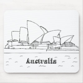 Alfombrilla De Ratón Sydney Australia: Dibujo de vacaciones en Tra