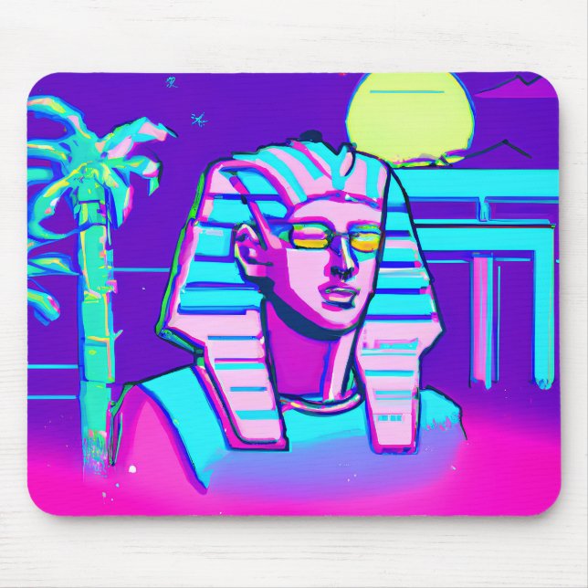 Alfombrilla De Ratón Synthwave Pharaoh (Frente)