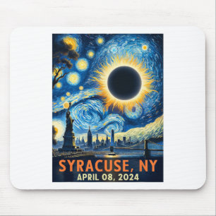 Alfombrilla De Ratón Syracuse New York Eclipse Solar Total 2024 Starry