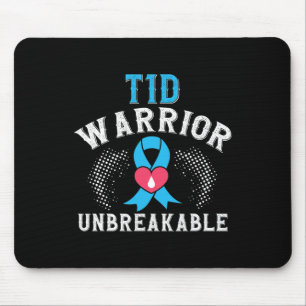 Alfombrilla De Ratón T1d Guerrero Inquebrantable Diabetes Mes de Concie