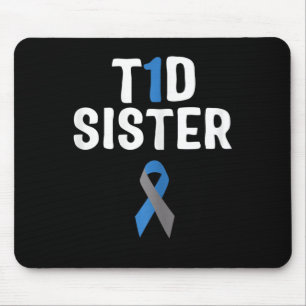 Alfombrilla De Ratón T1D Hermana Diabetes Conciencia Tipo 1 Insulina Pa