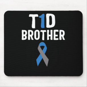 Alfombrilla De Ratón T1d Hermano Diabetes Conciencia Tipo 1 Insulina Pa