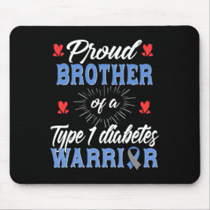 Alfombrilla De Ratón T1d Hermano Orgulloso Diabetes Conciencia Tipo 1 I