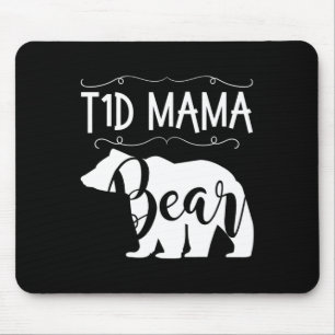 Alfombrilla De Ratón T1D Mama Bear Tipo1 Diabetes T1 Madre Mujeres Awar