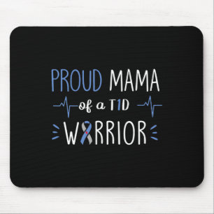 Alfombrilla De Ratón T1D Orgullosa Mamá Diabetes Conciencia Cinta Azul 