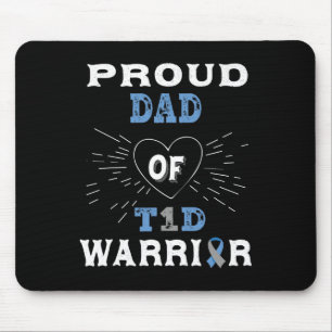 Alfombrilla De Ratón T1D Orgulloso Papá Diabetes Conciencia Tipo 1 Insu
