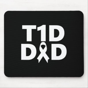 Alfombrilla De Ratón T1d Sensibilización sobre la diabetes en papá