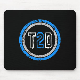 Alfombrilla De Ratón T2D Azul Emblema Tipo 2 Conciencia sobre la diabet