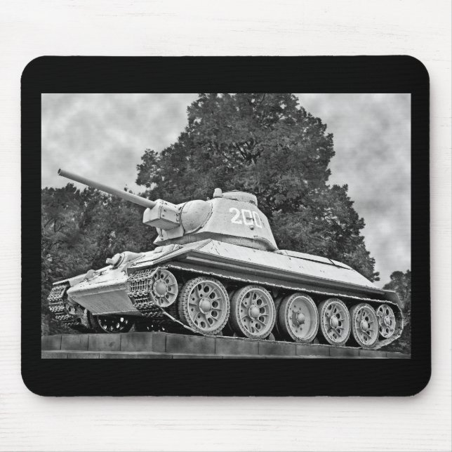 Alfombrilla De Ratón T-34 el tanque ruso, monumento soviético, Berlín - (Frente)