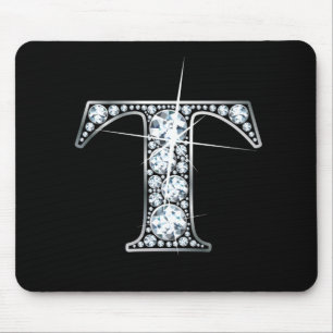 Alfombrilla De Ratón "T" Diamond Bling Mousepad