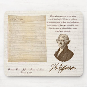 Alfombrilla De Ratón T. Jefferson: Opinión y razón - Mousepad