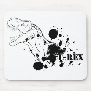 Alfombrilla De Ratón T-Rex (blanco y negro)