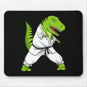 Alfombrilla De Ratón T-rex Dinosaur Karate Kickboxing Artes Marciales J