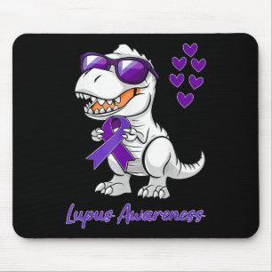 Alfombrilla De Ratón T-rex Dinosaur Lupus Awareness Day Dino Toddlers